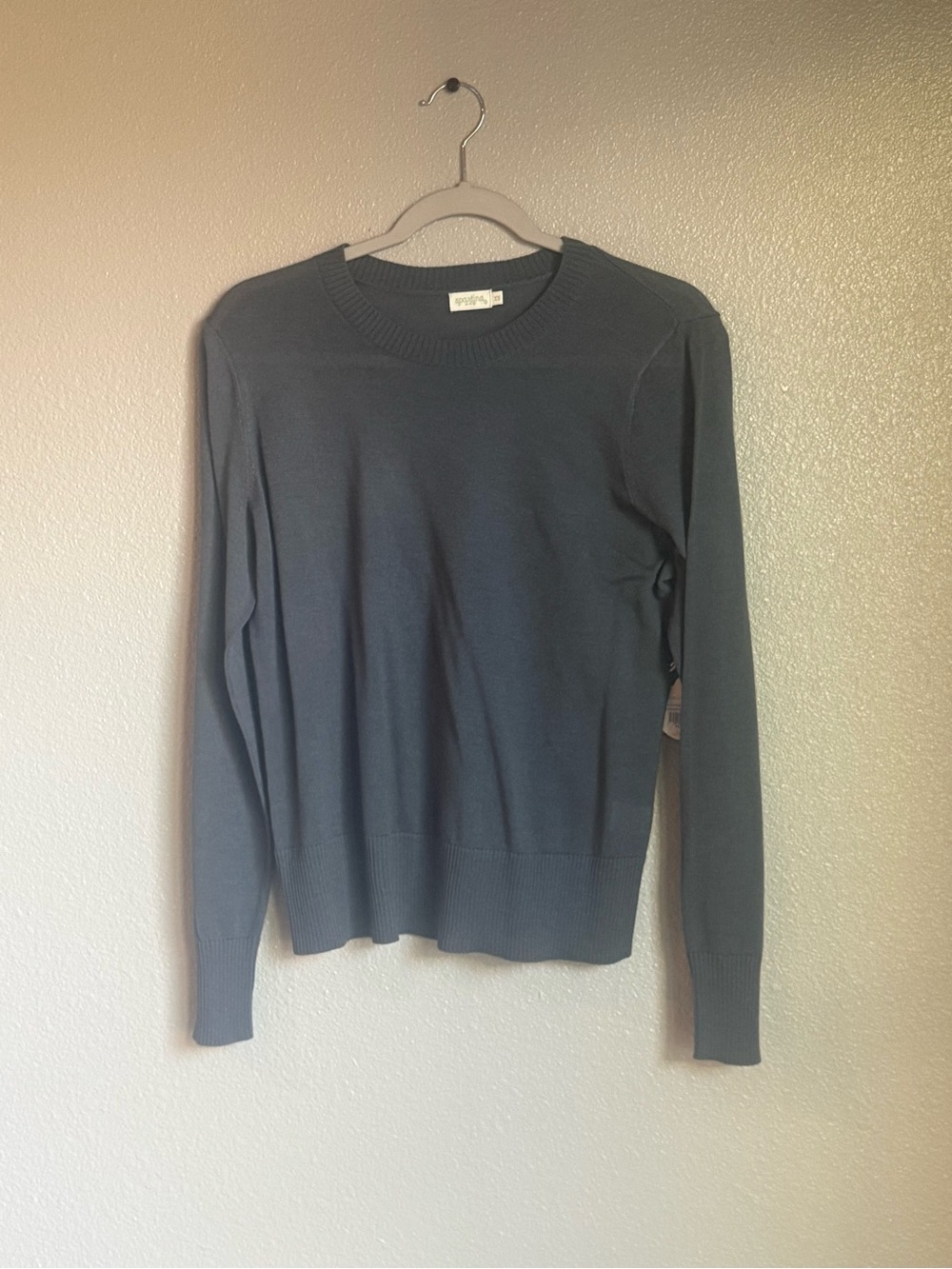 Spartina 449 New with Tags Laurel Crewneck Sweater in Cool Gray XS
